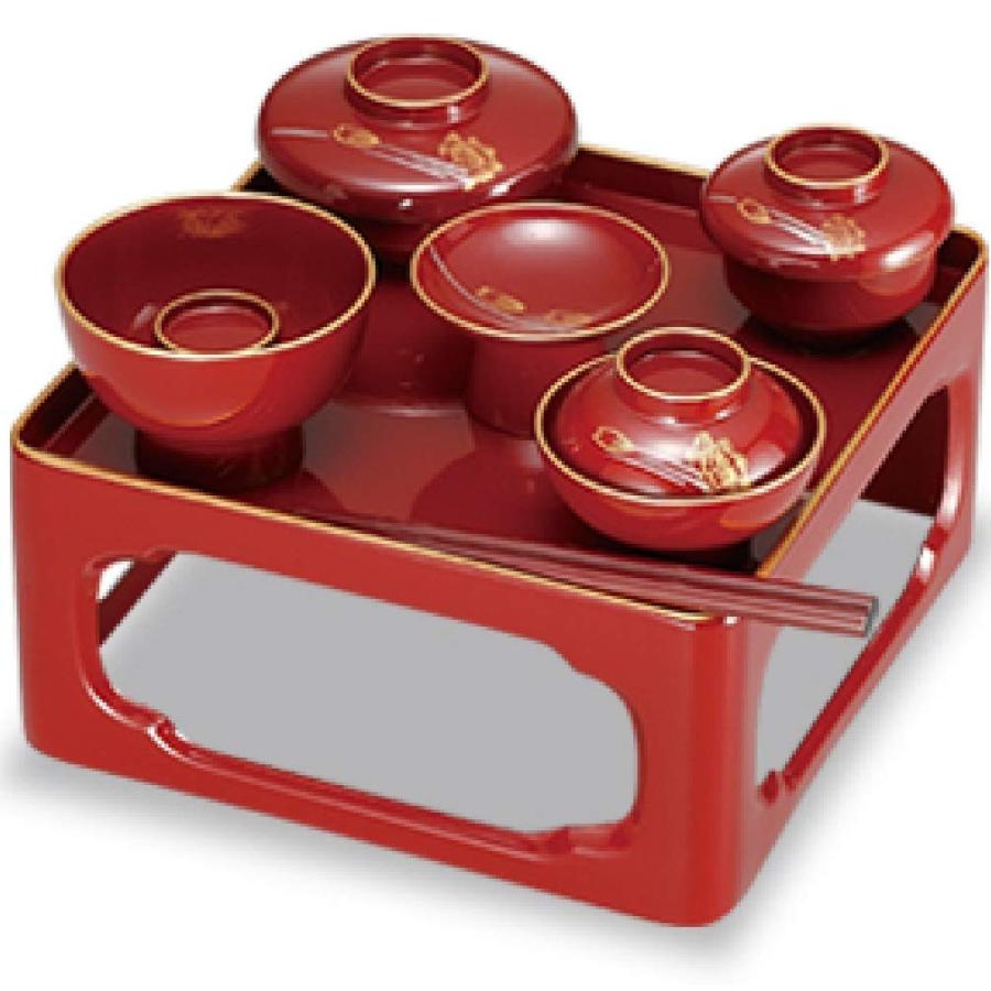 食品サンプル＋仏膳セット国産 精進料理付き 仏膳お供え7点セット：黒