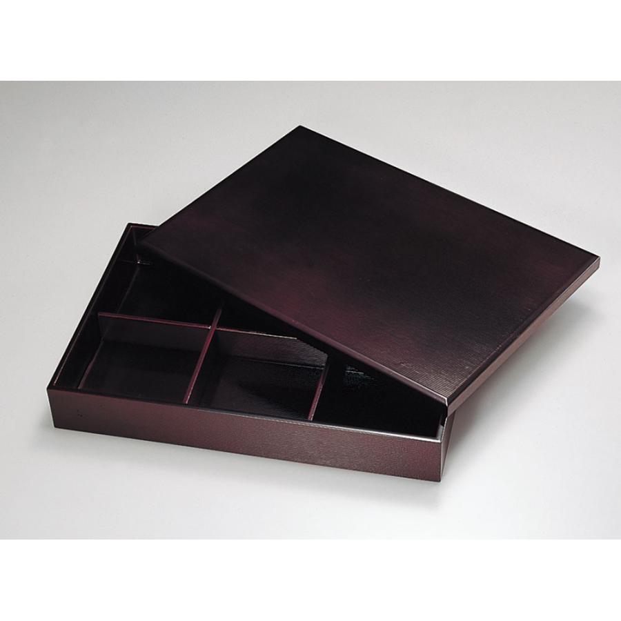 和食器 松花堂 弁当箱 長角 木製 １段 越前漆器 溜 六つ仕切り付 越前塗り おべんとう箱 １個 2380 ぬりもの屋 井出漆器 通販 Yahoo ショッピング