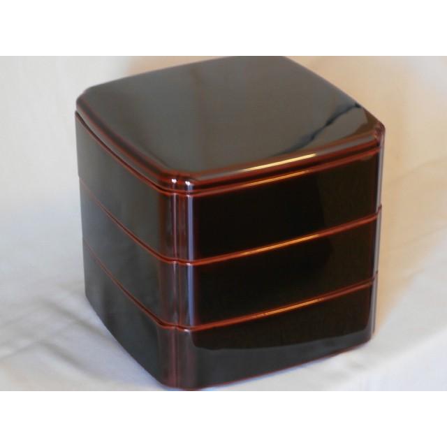 越前漆器□越前塗 三段重 重箱6.0 溜内朱□天然木・本漆□【新品】
