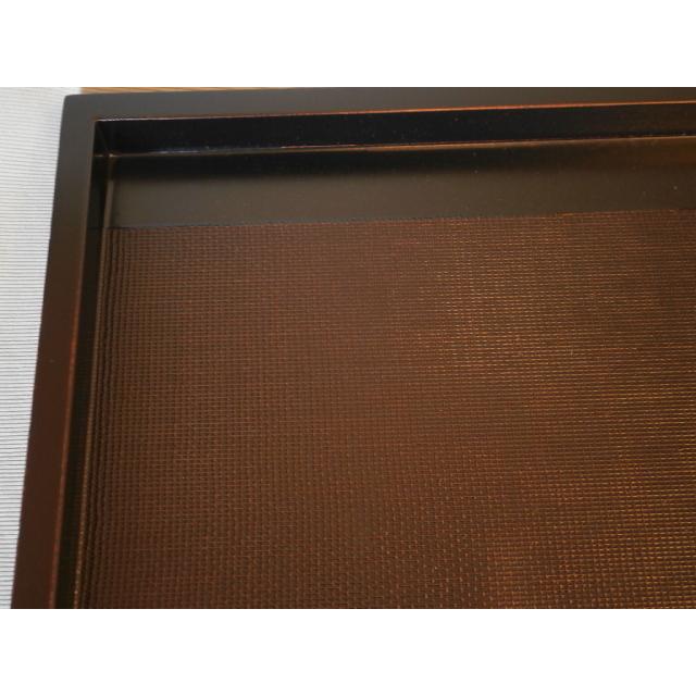 木製 長角盆 長手盆 お膳 お盆 越前漆器 越前塗り 尺3寸 曙 布かすみ