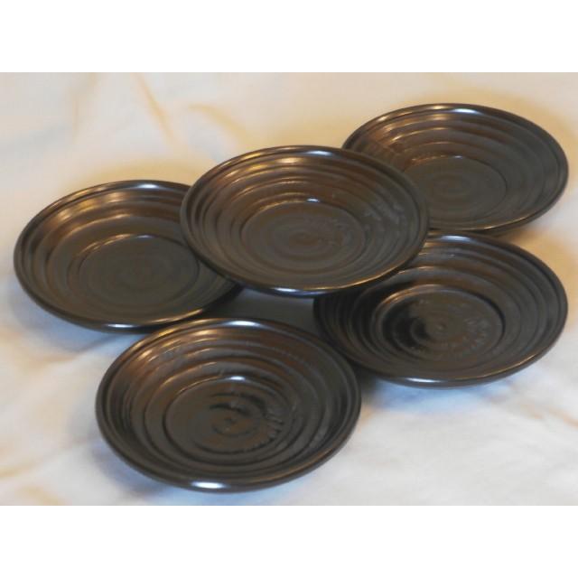 茶器 茶たく 茶托 5枚組 木製 山中漆器 山中塗り 4.5寸 象谷 漆塗り