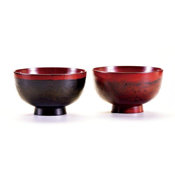 会津漆器 布着せ塗り 木製器セット 夫婦椀 木製 3.8 匠 石目 布貼 会津漆器 漆塗り 会津塗り ペア椀 お椀
