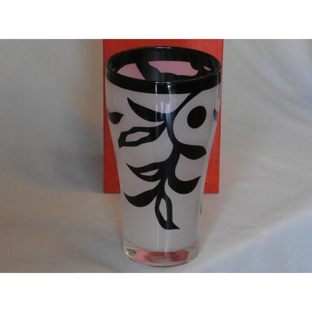 ペアカップ 和食器 ガラス 漆彫刻 デカグラス 会津塗り 夫婦 漆塗り 赤