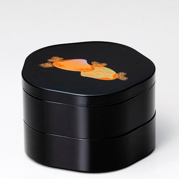 漆　重箱　会津塗　梅　黒 漆器 会津塗 三段 重箱 枝梅 雅匠 黒の通販 by k-mix's shop｜ラクマ