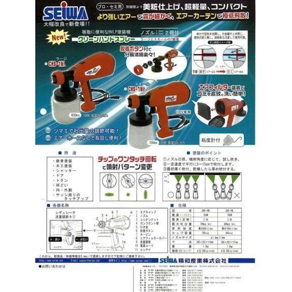 □塗師□精和 セイワ HVLP塗装機 クリーンハンドスプレーCHS-1NS □塗師□精和 セイワ HVLP塗装機 クリーンハンドスプレーCHS-1NS