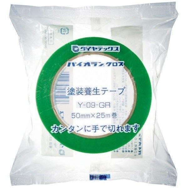 ダイヤテックス パイオランクロス 養生テープ Y-09-GR 50mm×25m 1箱 30巻 グリーン|nuritatsu|02