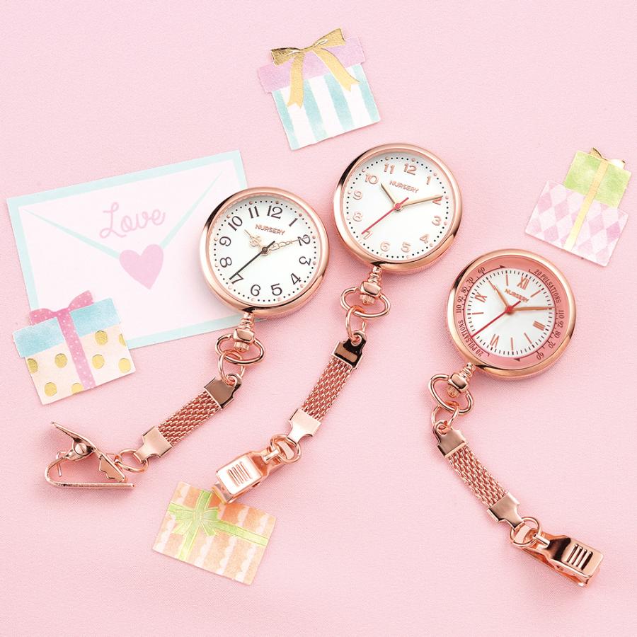 ナース 小物 グッズ 看護 医療 懐中 時計 ピンクゴールドハピプラナースウォッチ 看護師通販ナースリーpaypayモール 通販 Paypayモール