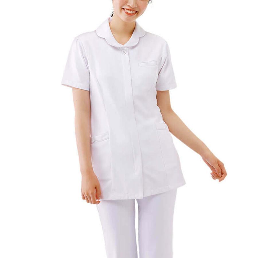 白衣 女性 ナースウェア 病院 看護師 花形衿ジャケット 看護師通販ナースリーpaypayモール 通販 Paypayモール