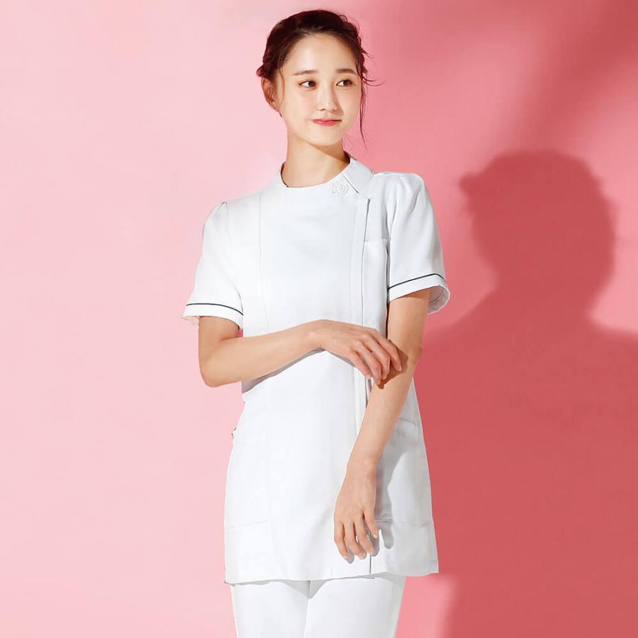 好きに好きにナースリー 医療 ナース 看護師 白衣 女性 レディース かわいい 白 マシュマロツイル スイートモードジャケット 制服、作業服 白衣 女性 看護師 病院 女性 レディース ナースリーエアリーテクスチャー ストレートパンツ