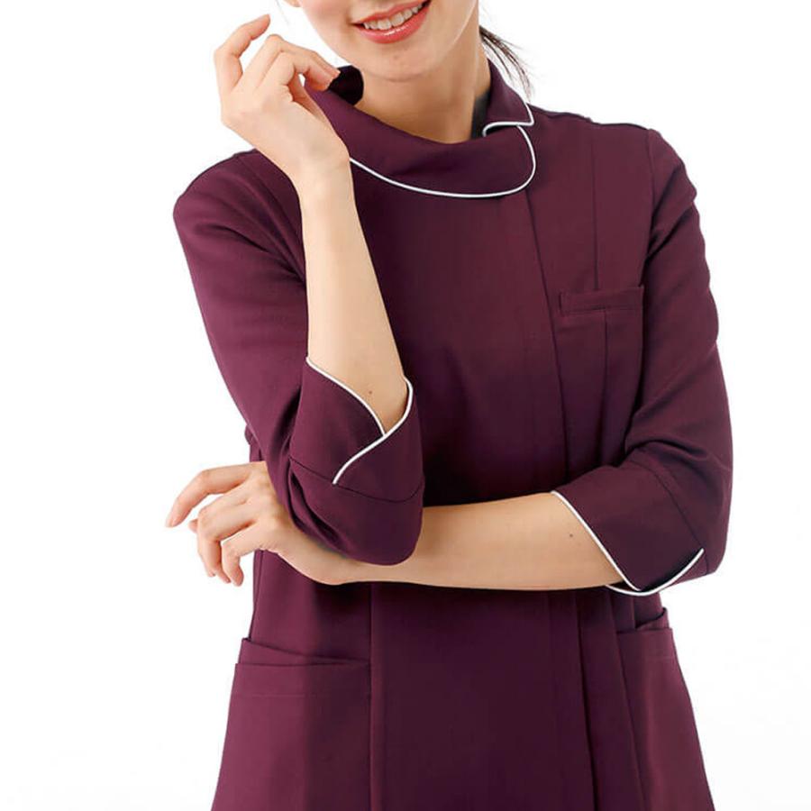 医療 ナース 看護 白衣 女性 ナースリーエアリーテクスチャー 花ロールカラージャケット 7分袖 看護師通販ナースリーpaypayモール 通販 Paypayモール