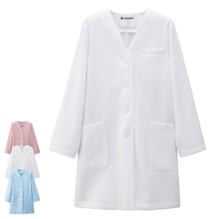 医療 ナース 看護 白衣 女性 病院 薬局 薬剤師 実験 研究 シルキータッチ ノーカラードクターコート 看護師通販ナースリーpaypayモール 通販 Paypayモール