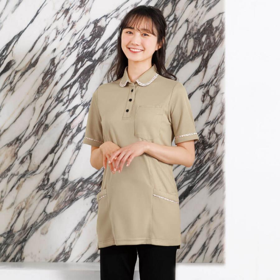 看護 介護 病院 保育士 ケア ヘルパー ユニフォーム New花柄配色グレースポロシャツ 看護師通販ナースリーpaypayモール 通販 Paypayモール