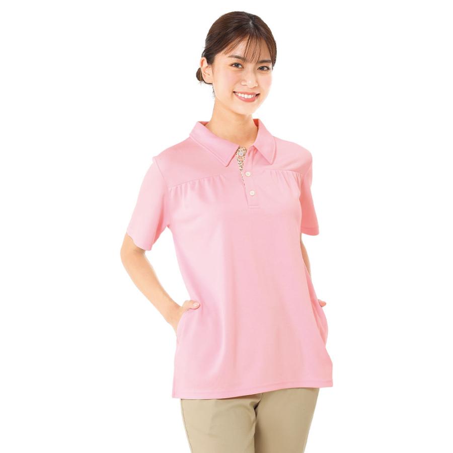 COACH ネイビー ピンク 半袖ポロシャツ 保存袋付き COACH ネイビー ピンク 半袖ポロシャツ 保存袋付き