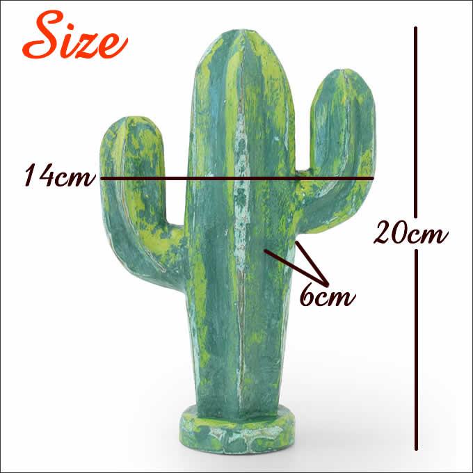 サボテン 木彫り オブジェ 飾り カクタス ウッドカービング