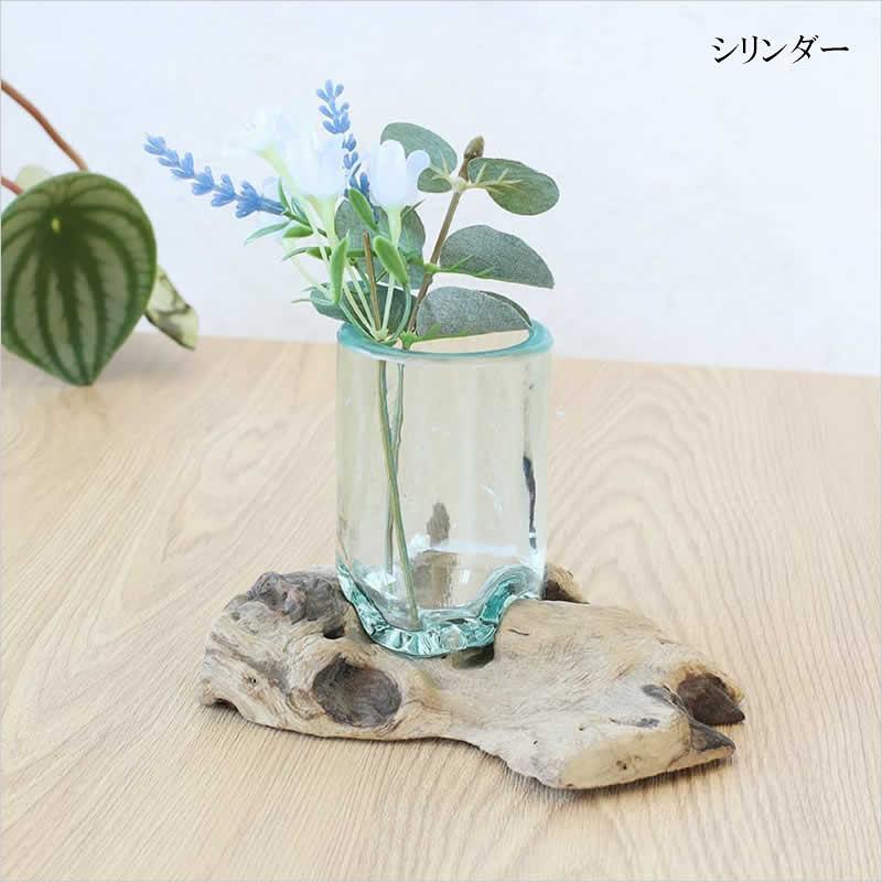 古木手吹ガラス S フラワーベース プランター 花瓶 花器 テラリウム