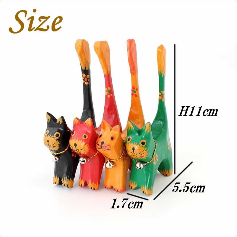 ロングテイルキャット4個セット ネコ ねこ バリ猫 置物 飾り ロングテイルキャット4個セット ネコ ねこ バリ猫 置物 飾り