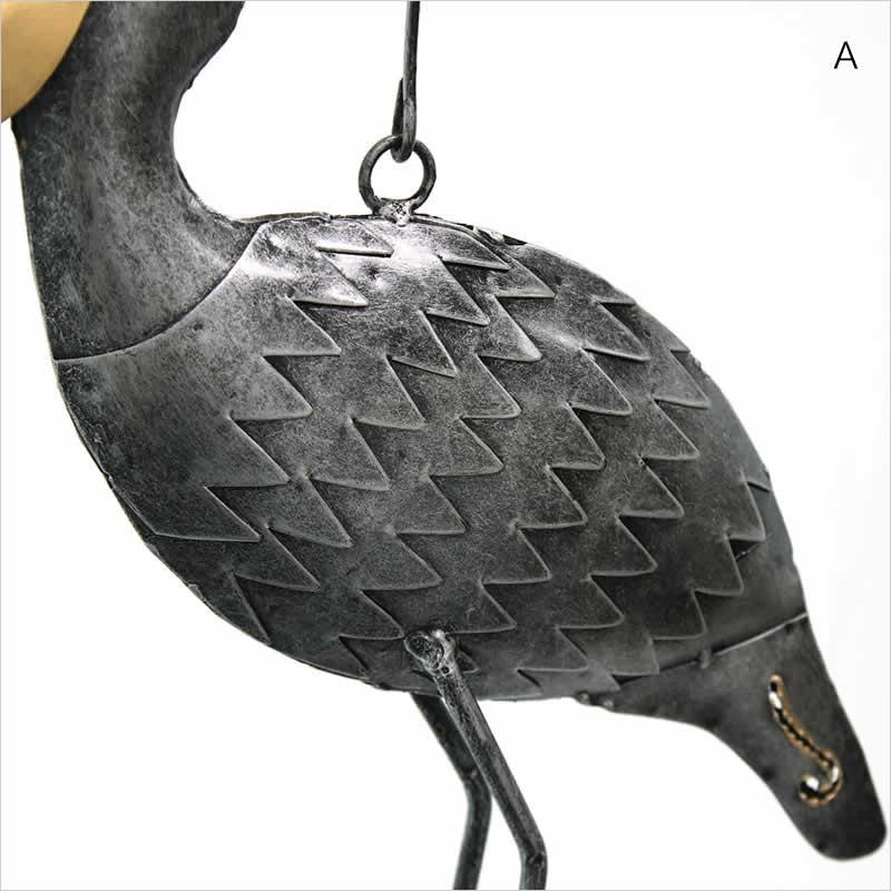 ブリキベル ハシビロコウ ドアチャイム 風鈴 アジアン雑貨 トリ 鳥