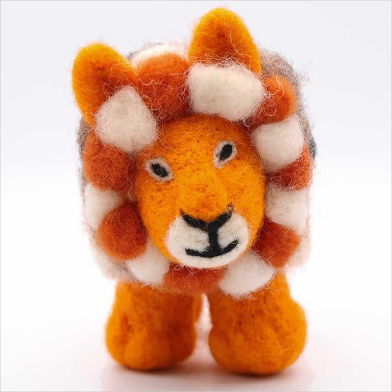 ネパールフェルトアニマル ライオン キリン トラ 動物 アニマル