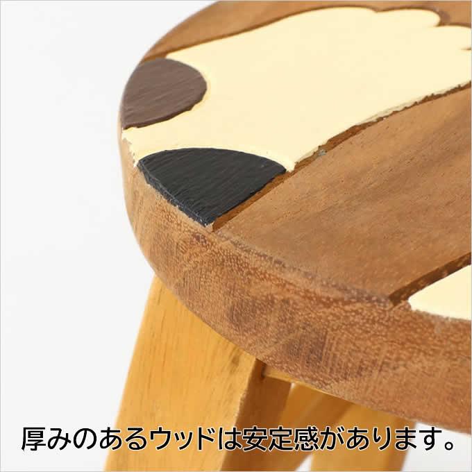 ラウンドスツール キャットハンズ ウッドスツール 木製 スツール