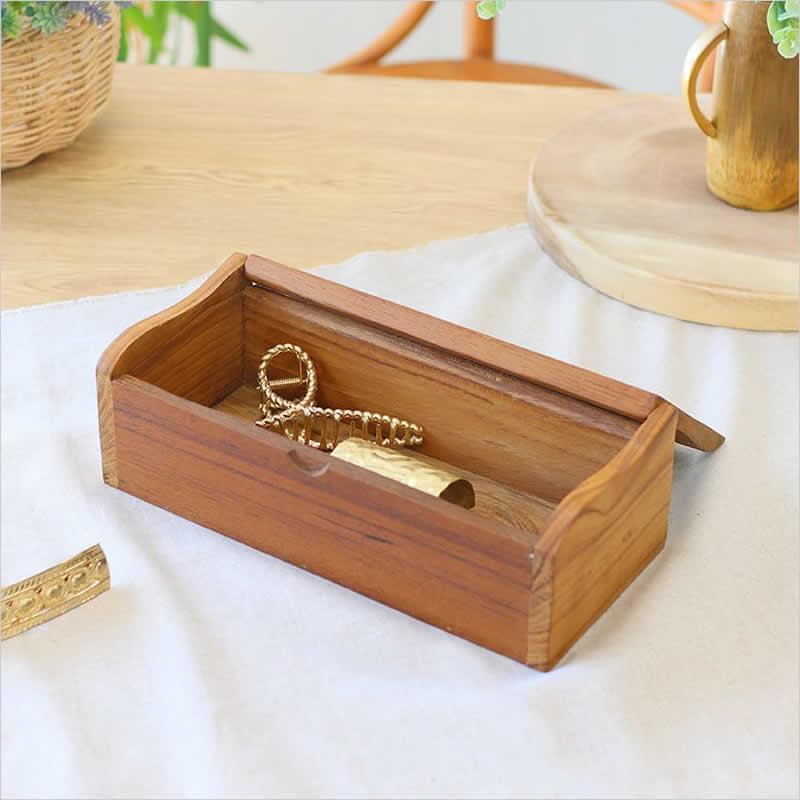 ☆最終価格☆チーク材収納ボックスチェア ヒンジ付き蓋　ナチュラルウッド チークボックス 蓋つき チーク 蓋付き ナチュラル カトラリーケース