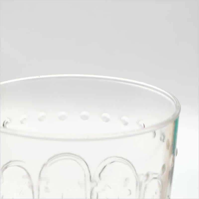 エンボスグラス トール 食器 皿 レトロ グラス コップ ガラス テーブル