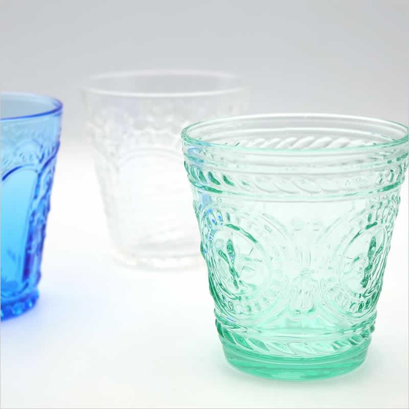 エンボスグラス 食器 レトロ グラス コップ ガラス テーブルウエア