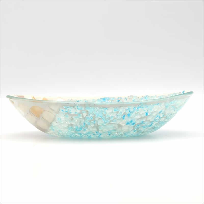 モザイク オーバルトレイ 楕円形 小物入れ トレー 皿 テーブル