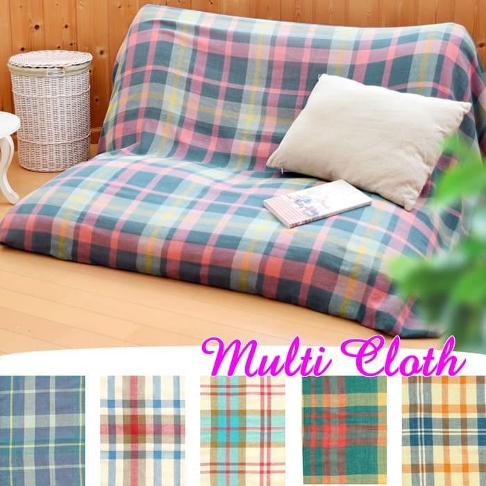 マルチカバー おしゃれ マルチクロス チェック シンプル シングル テーブルクロス アジアン雑貨 ハワイアン 高品質 リゾート ソファーカバー ベッド カバー 目隠し
