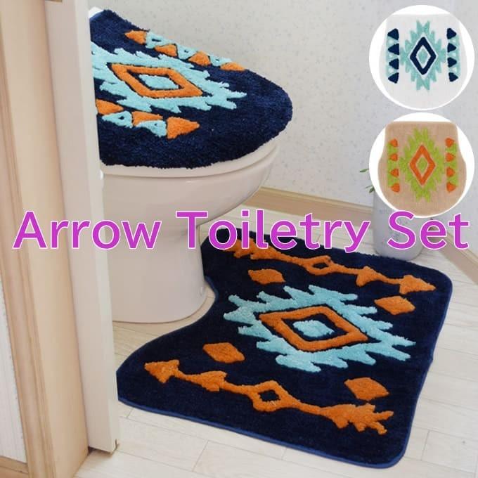 トイレタリーセット アロー トイレマット トイレカバー 2点セット