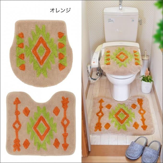 トイレタリーセット アロー トイレマット トイレカバー 2点セット フタカバー 蓋カバー アロー 矢 ネイティブモチーフ アジアン雑貨｜nusa｜08