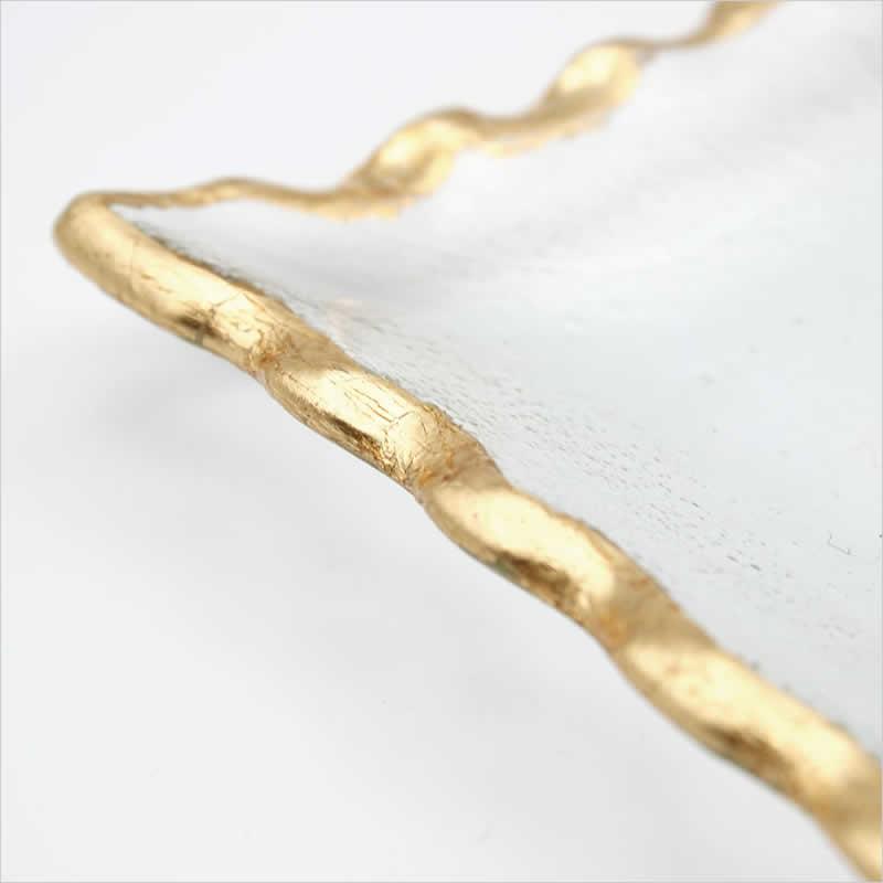 ゴールドリムガラストレイ トレイ トレー ガラス プレート 皿