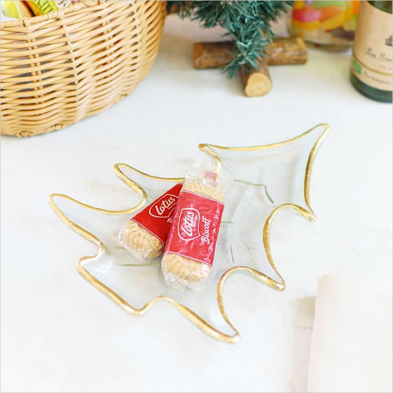 ゴールドリムガラストレイ ツリー クリスマスツリー クリスマス 飾り 