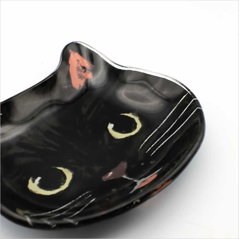 ガラスミニプレート キャット 2枚セット 食器 皿 小皿 プレート 小物