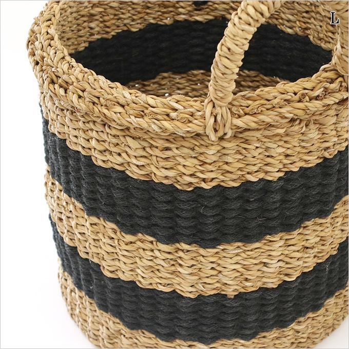 バスケット 3SET シリンダー 3個セット 水草 麻 かご カゴ 小物入れ