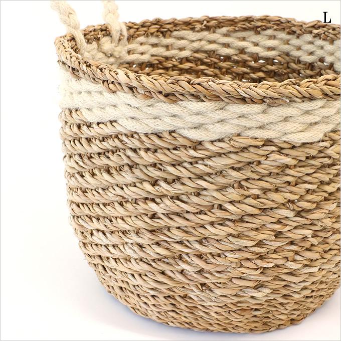 バスケット 3SET ラウンド 3個セット 水草 麻 かご カゴ 小物入れ 収納