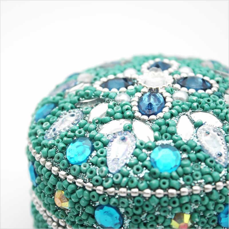 ビーズラウンドボックス キラキラ 小物入れ ボックス 収納