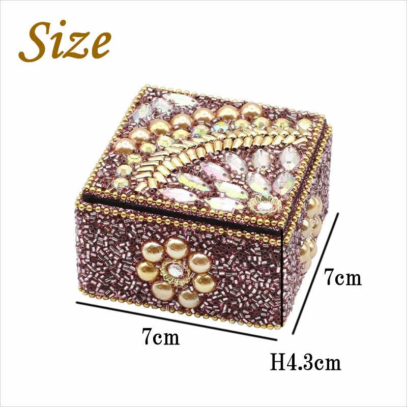 ビーズスクエアボックス キラキラ 小物入れ ボックス 収納