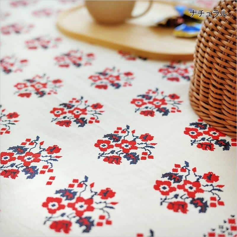 テーブルクロス プリクラーサ 正方形 インド綿 マルチカバー 花柄 小花