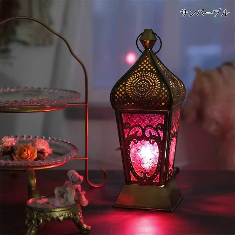 モロッカン ランプ M ライト 照明 カラフル ガラス モロッコ