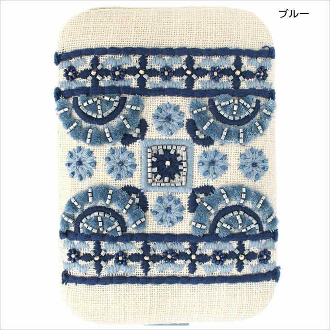 ビーズボックスL フォークロア おしゃれ 長方形ボックス 刺繍 ビーズ