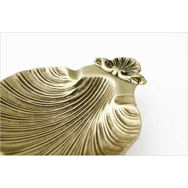 イタリアブラス シェル灰皿 真鍮 ブラス トレー 小物入れ 貝