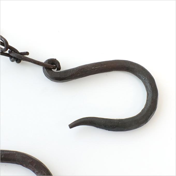 ブロカント アイアン チェーンフック L フック 鎖 くさり 鉄 大きい