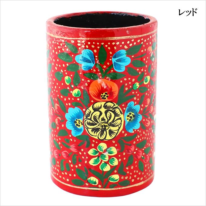 ペーパーマッシュ ペン立て 小物入れ アジアン雑貨 ペンスタンド 収納
