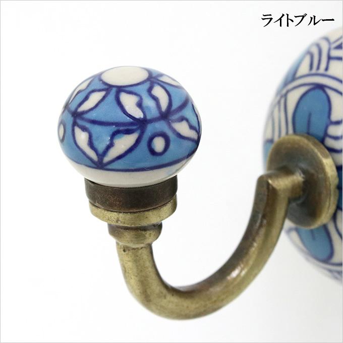 アンティーク　装飾的な陶器ハンドルのウォールフック 33023822025-2-a.jpg