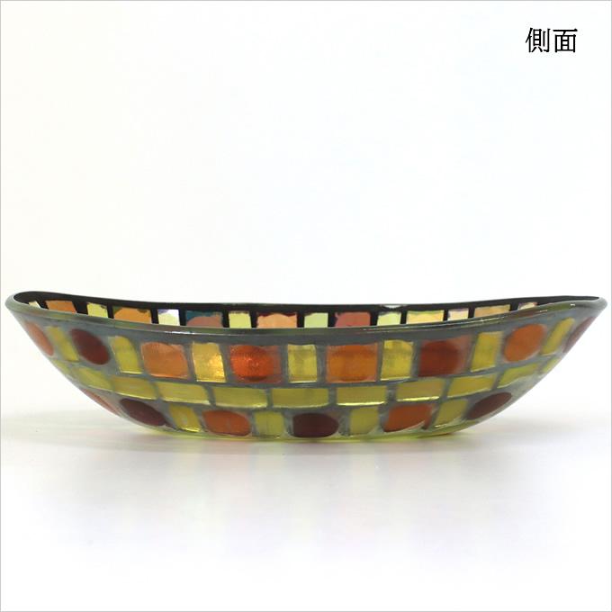 モザイクオーバルトレイ アジアン雑貨 モザイク トレイ オーバル 楕円