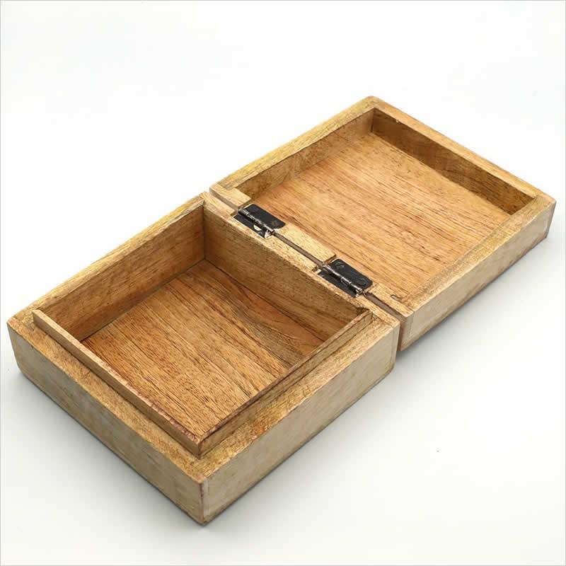 ウッドボックス L ボタニカル 木 ウッド 蓋つき ボックス 木製