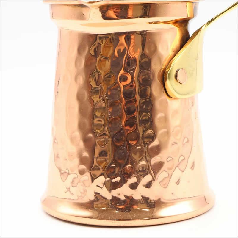 コッパー ターキッシュコーヒーポット S 槌目 銅 銅製 ミルクパン 鍋