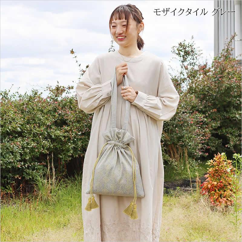 巾着バッグ ジャカード トートバッグ レディース 巾着ショルダー 巾着バッグ ジャカード トートバッグ レディース 巾着ショルダー