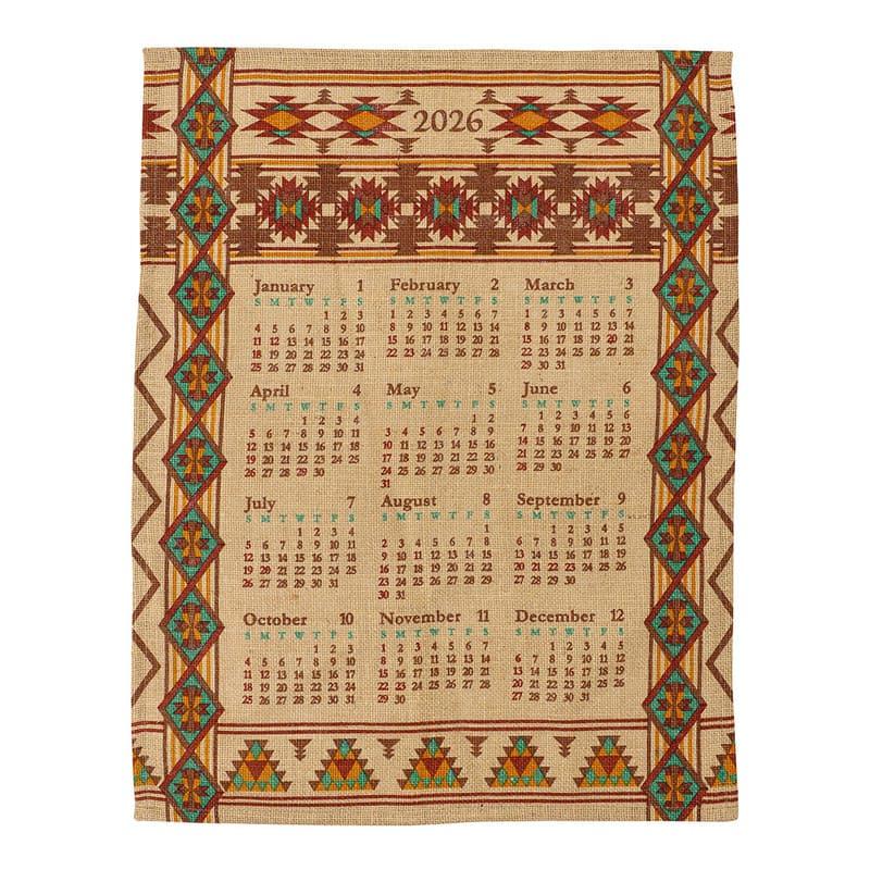 ジュートカレンダー オルテガウィーブ 2026年 壁掛け ネイティブ