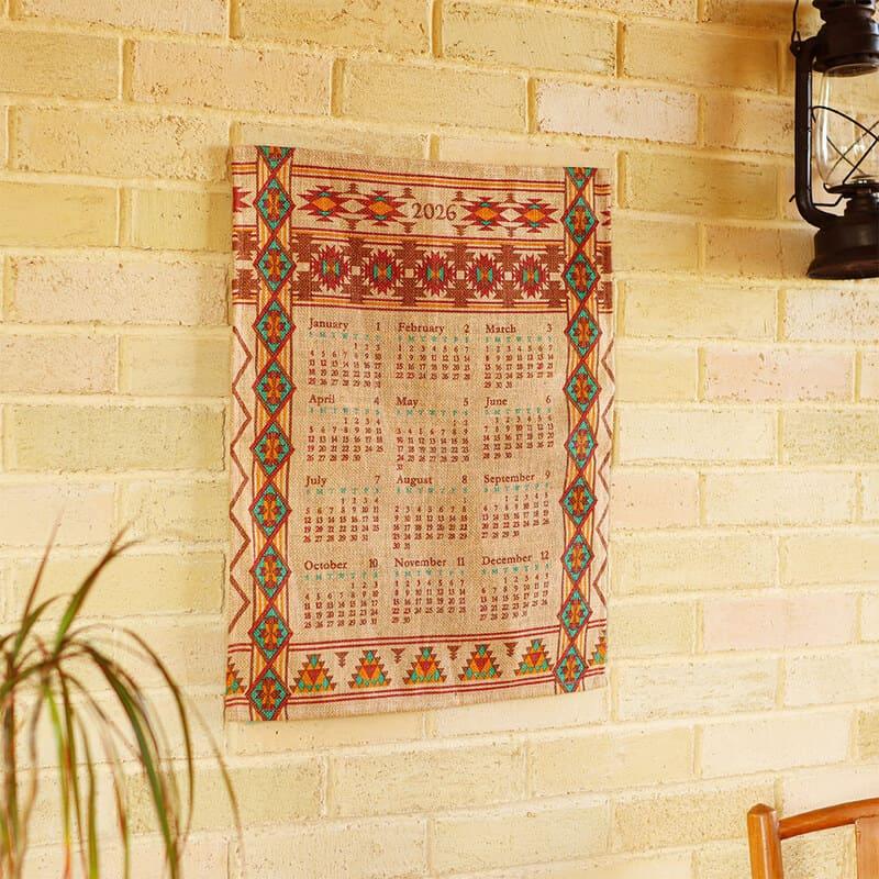 ジュートカレンダー オルテガウィーブ 2026年 壁掛け ネイティブ
